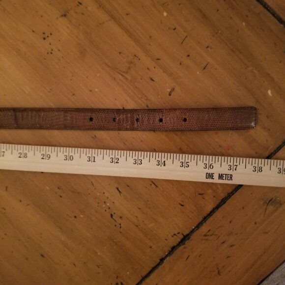 Brighton Lizard Leather Brown Belt, Size 34, Unisex, Reptile, Dress Belt - Picture 13 of 13